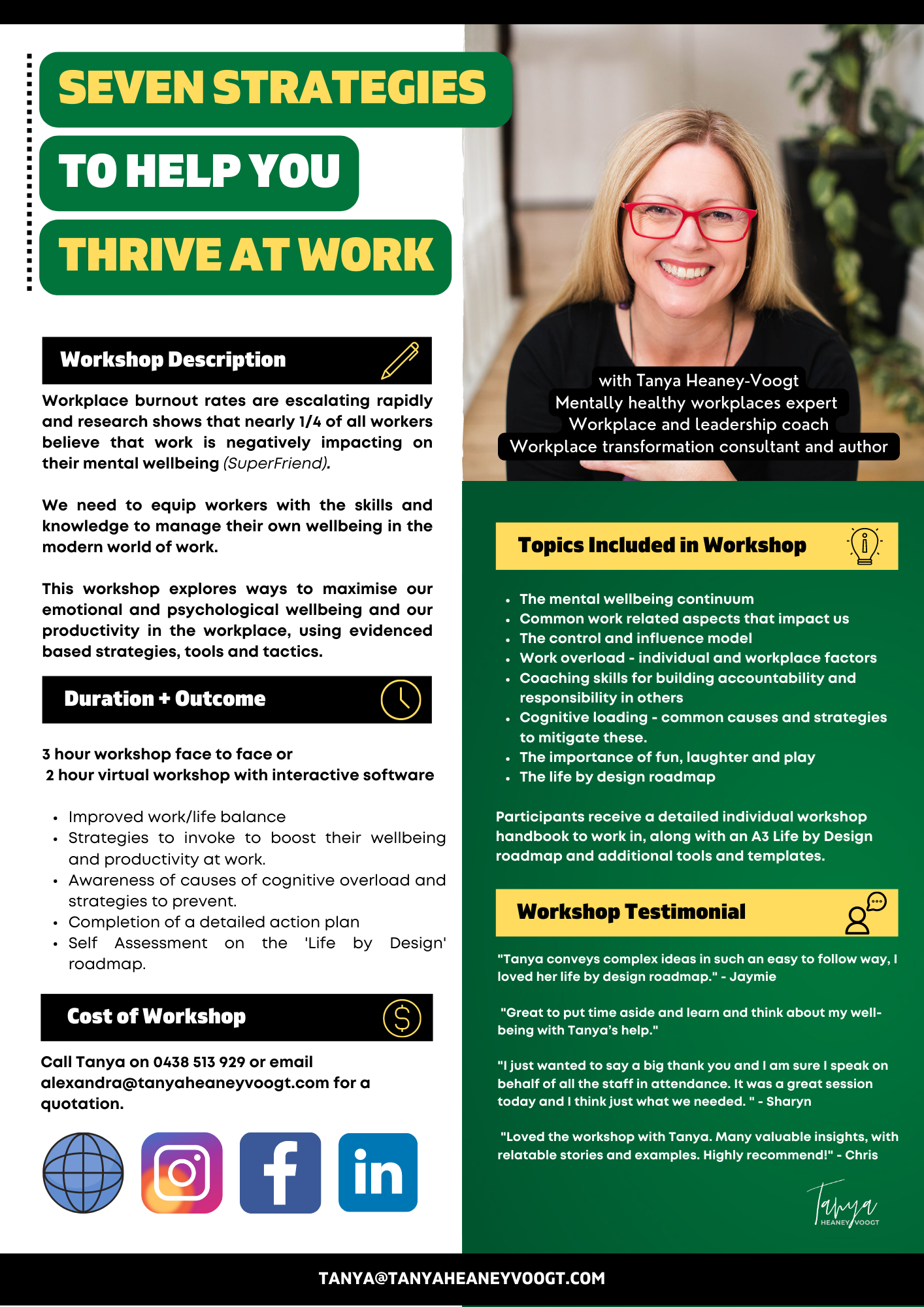 Seven Strategies to Help You Thrive at Work Flyer